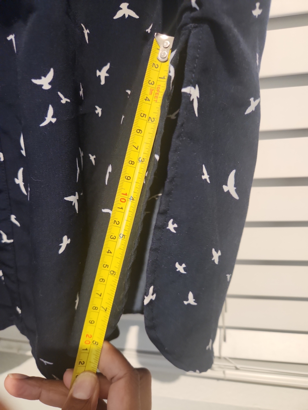 GAP Navy Bird Print Sleeveless Utility Midi Dress Large Pockets - Picture 12 of 16